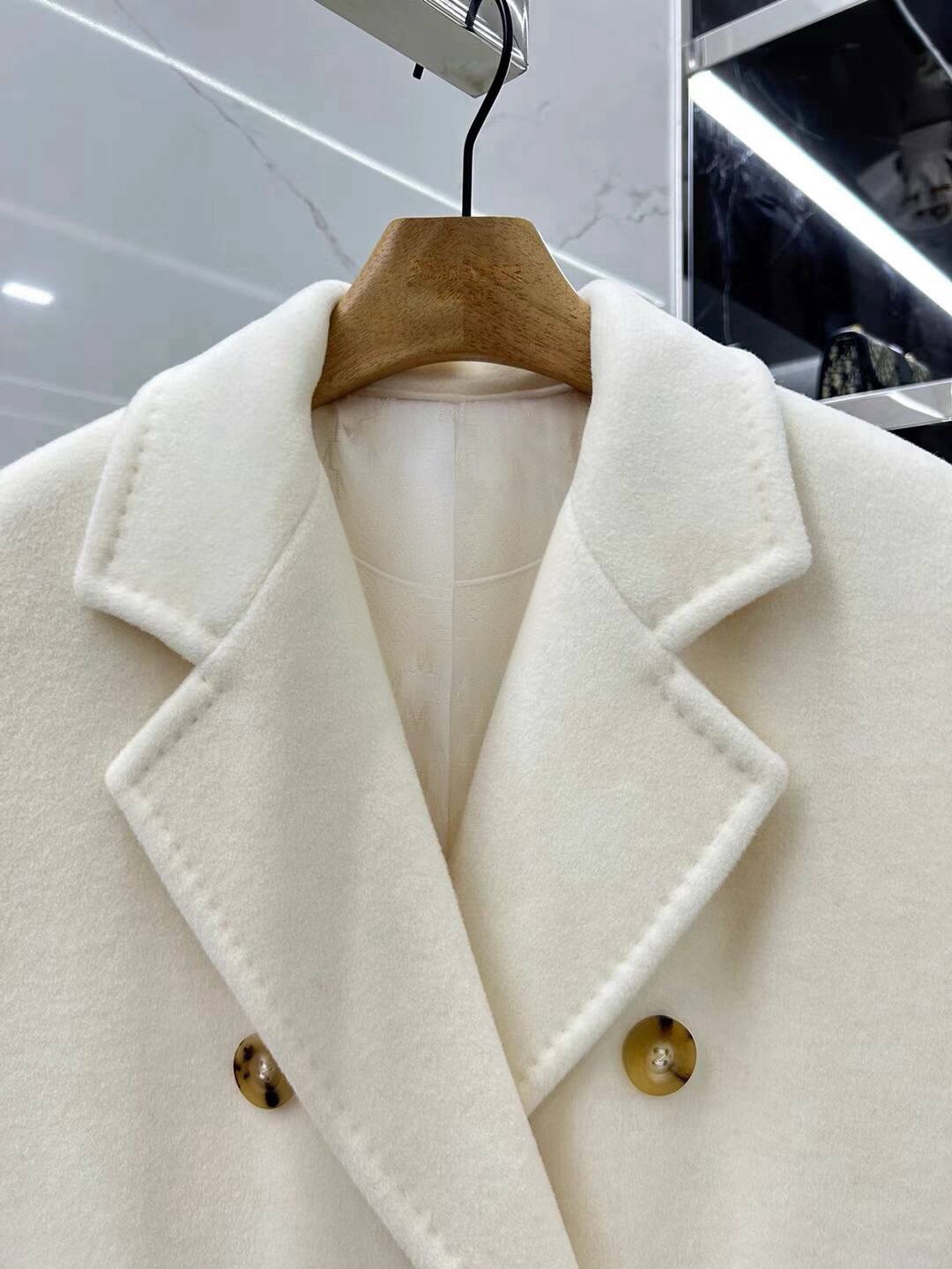 Suri Wool Long Coat #101801 Cream