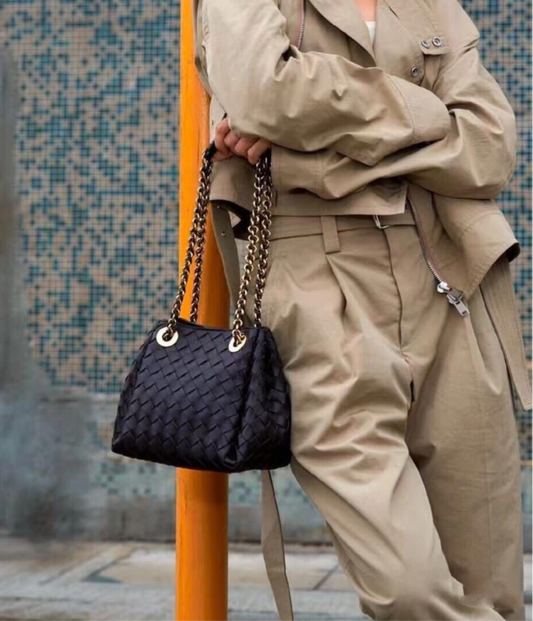 Small Parachute Chain Bag #2279 Black