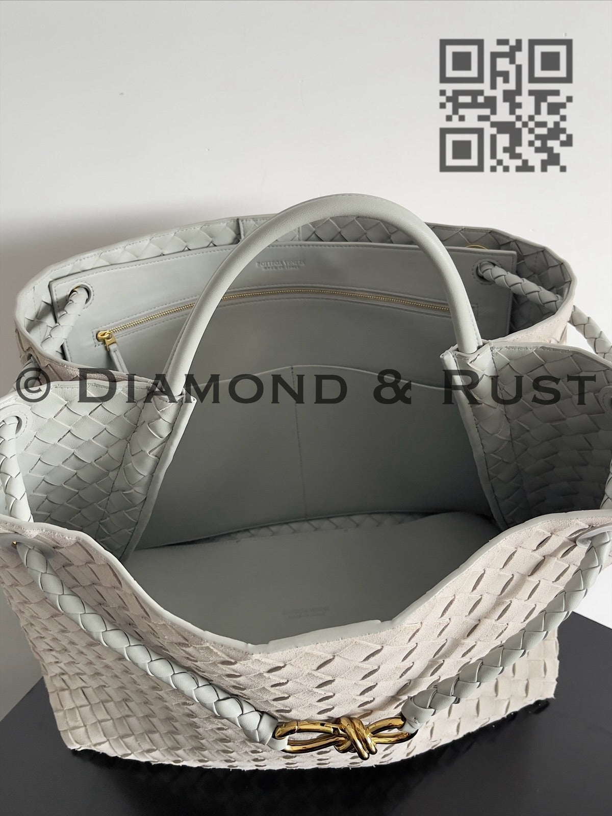 Large Andiamo Bag #9918 Silver Gray