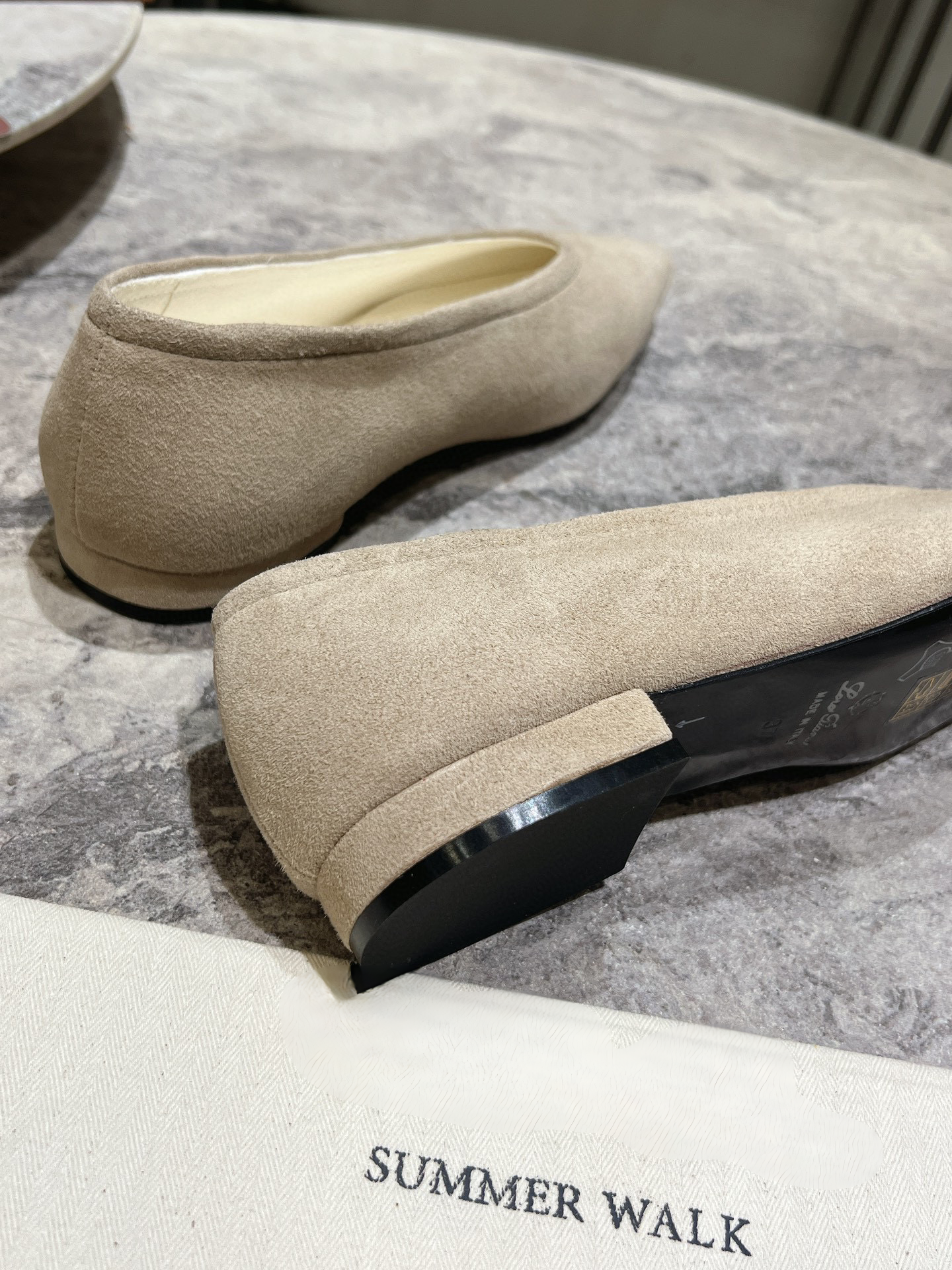 Ballet Flat Women Round Toe Chunky Heel