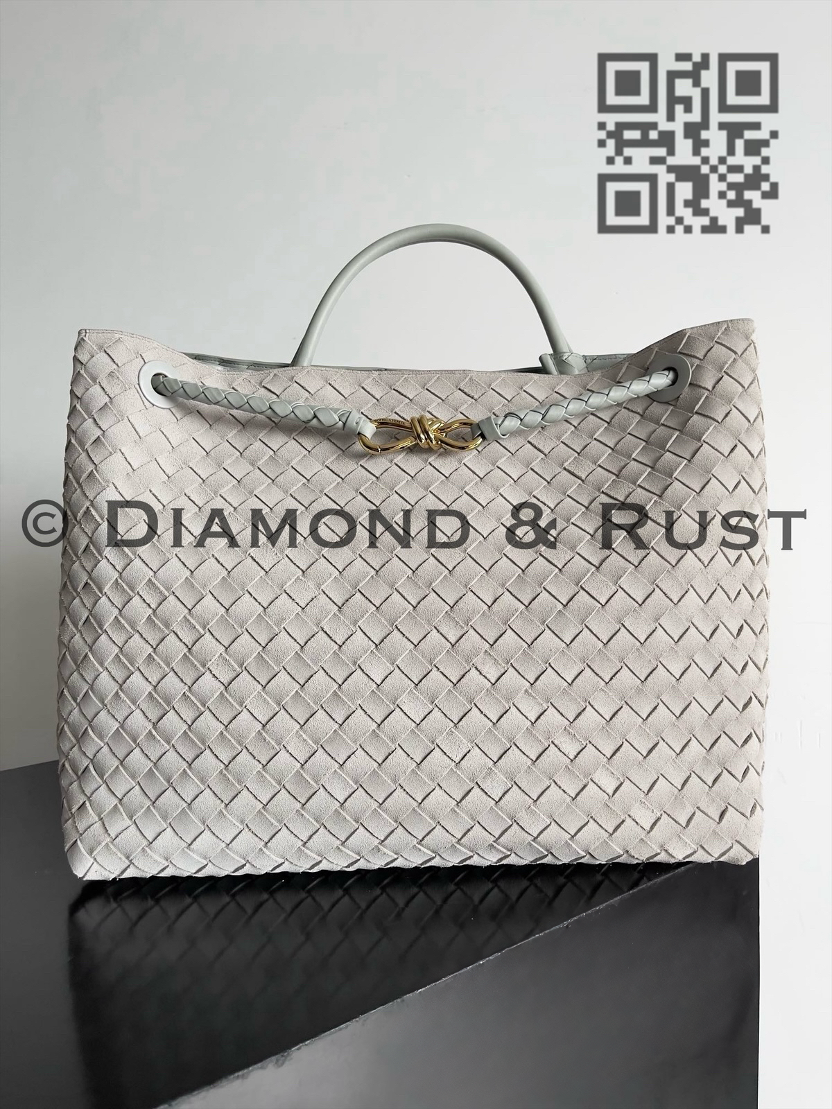 Large Andiamo Bag #9918 Silver Gray