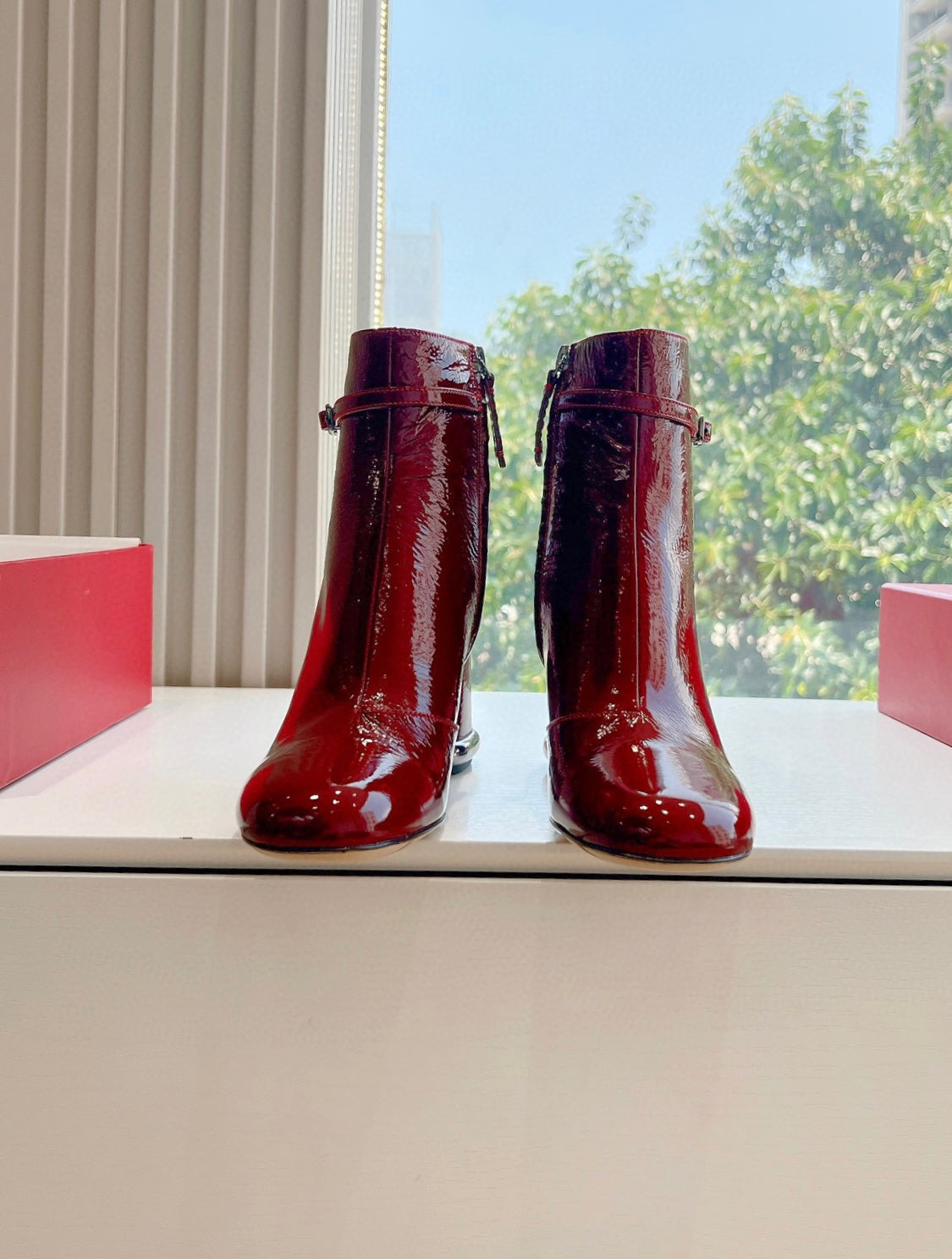 Round Toe Bootie in Patent Leather