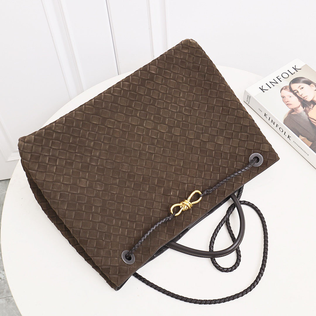 Large Andiamo Bag #2277 Suede Chocolate