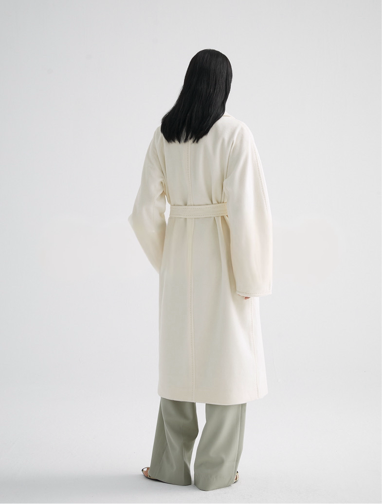 Suri Wool Long Coat #101801 Cream