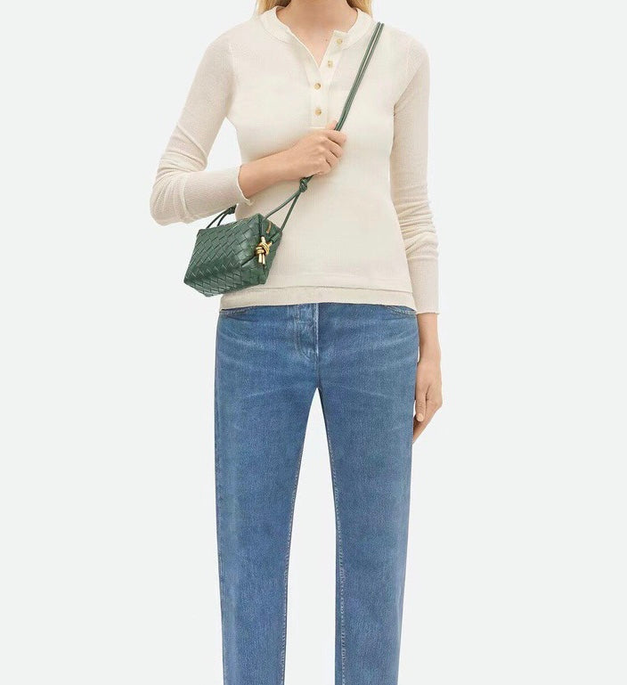 High Shine Mini Loop Camera Bag #2278 Aloe