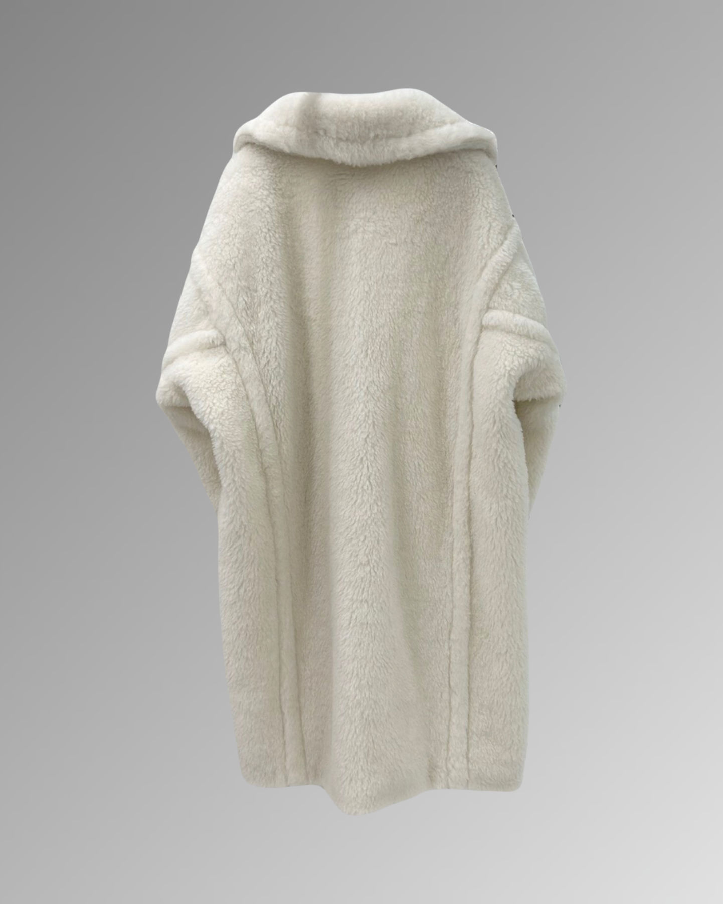 Extended Length Teddy Coat Loose fit Oversized Coat White