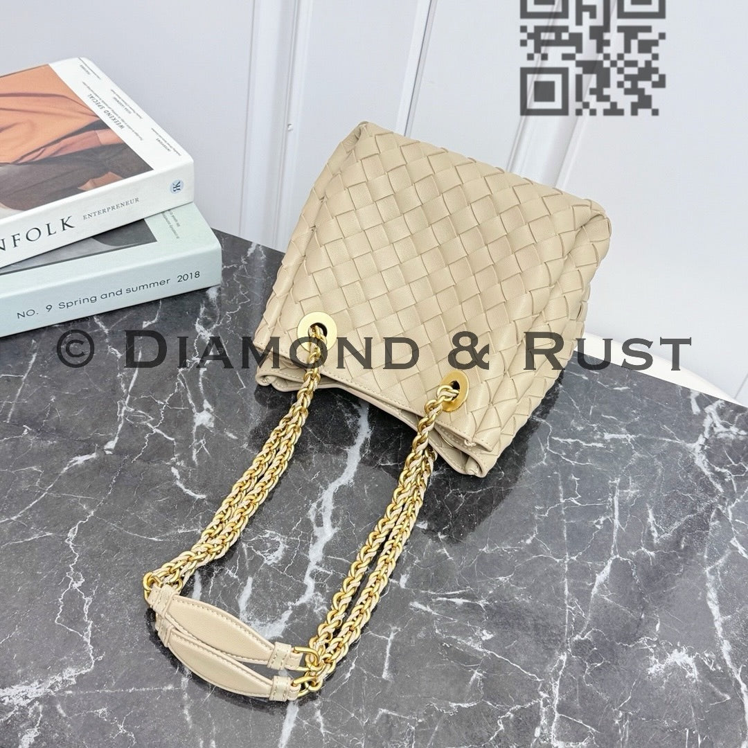 Small Parachute Chain Bag #2279 Ecru