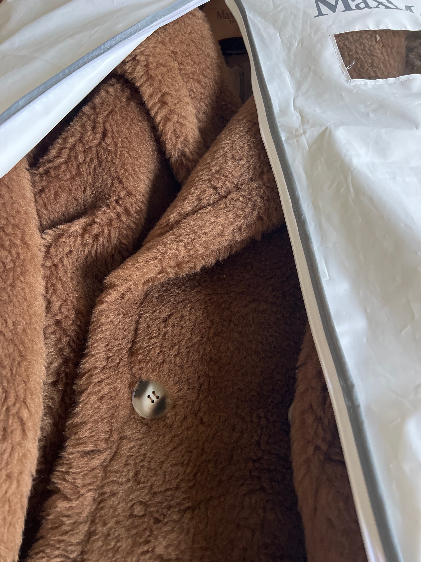 M House Teddy Coat Loose Fit Oversized Coat Camel