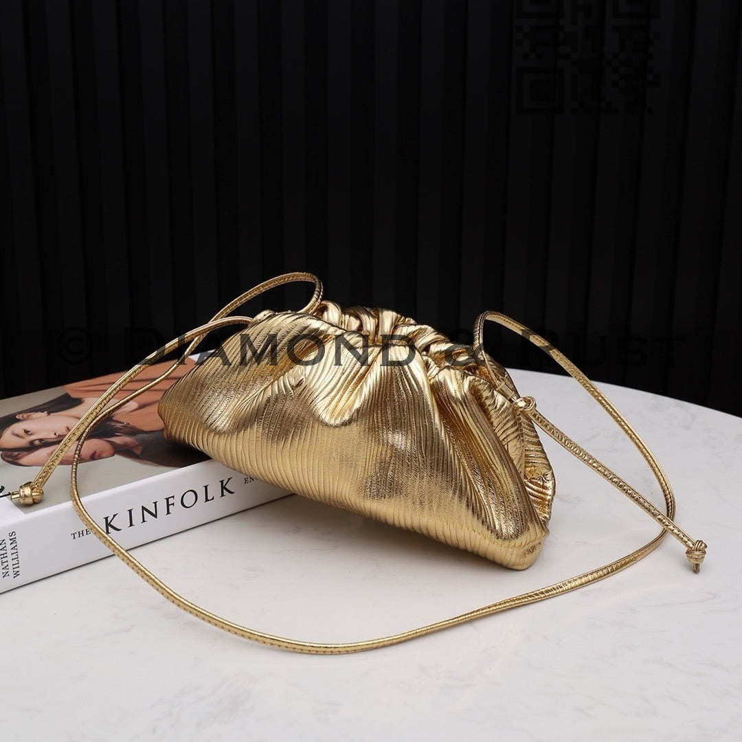 Mini Pouch Bag in Metallica #9032 Gold Line