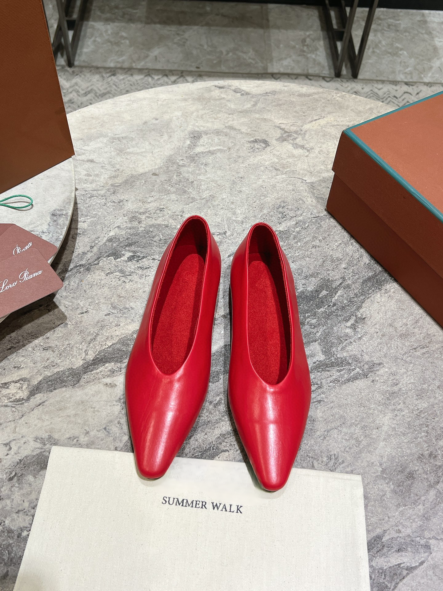 Ballet Flat Women Round Toe Chunky Heel