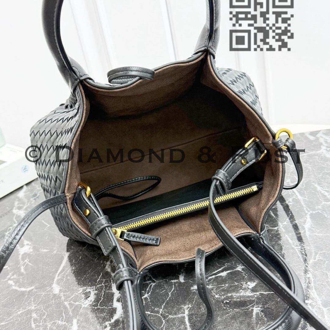 Small Pinacoteca Tote Bag #2281 Black/ Fondant