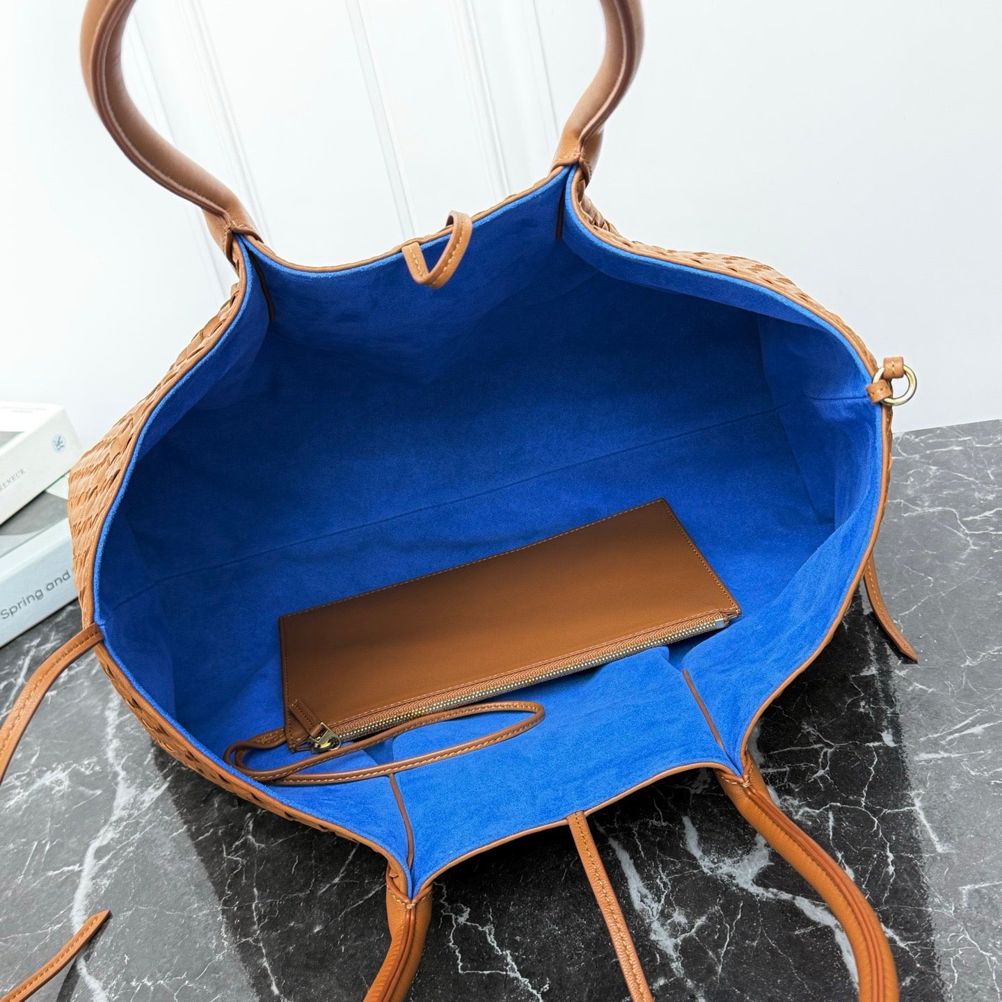 Large Pinacoteca Tote Bag #2281-1 Dual Color Amber