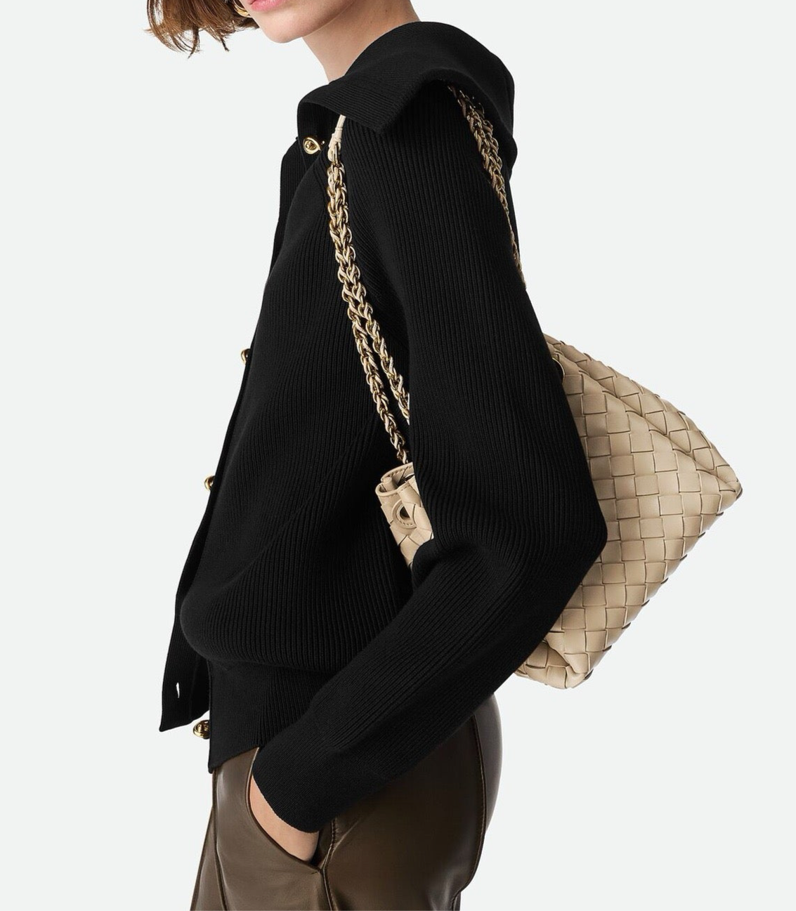 Small Parachute Chain Bag #2279 Ecru