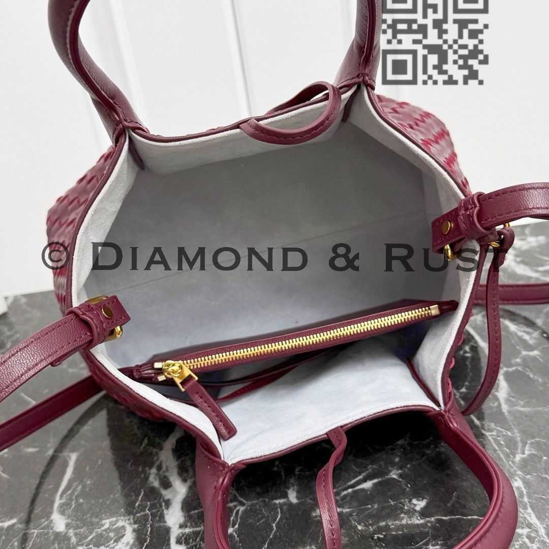 Small Pinacoteca Tote Bag #2281 Wine/Salt