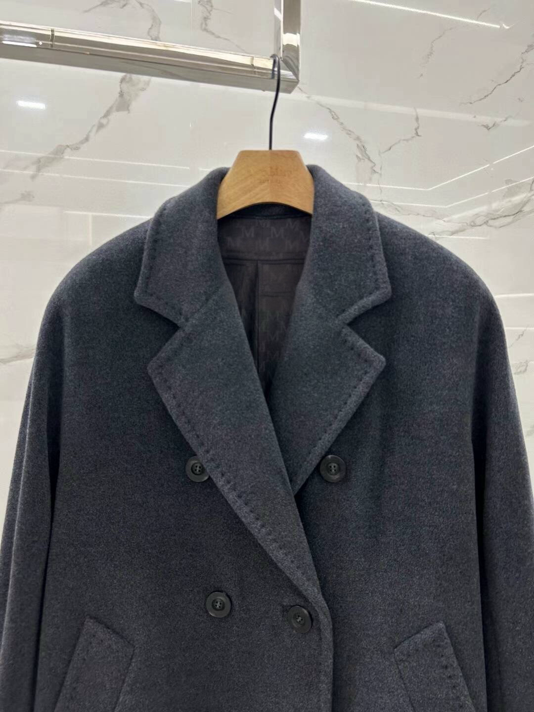 Suri Wool Long Coat #101801 Dark Gray