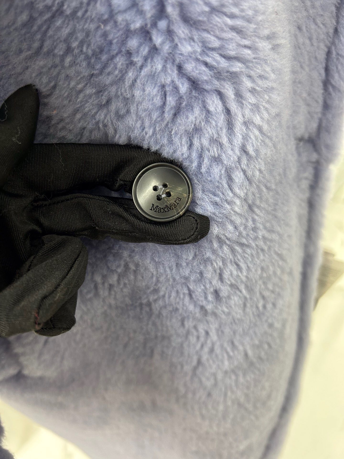 Wool Shearling Teddy Long Coat Loose fit oversized coat Lavender