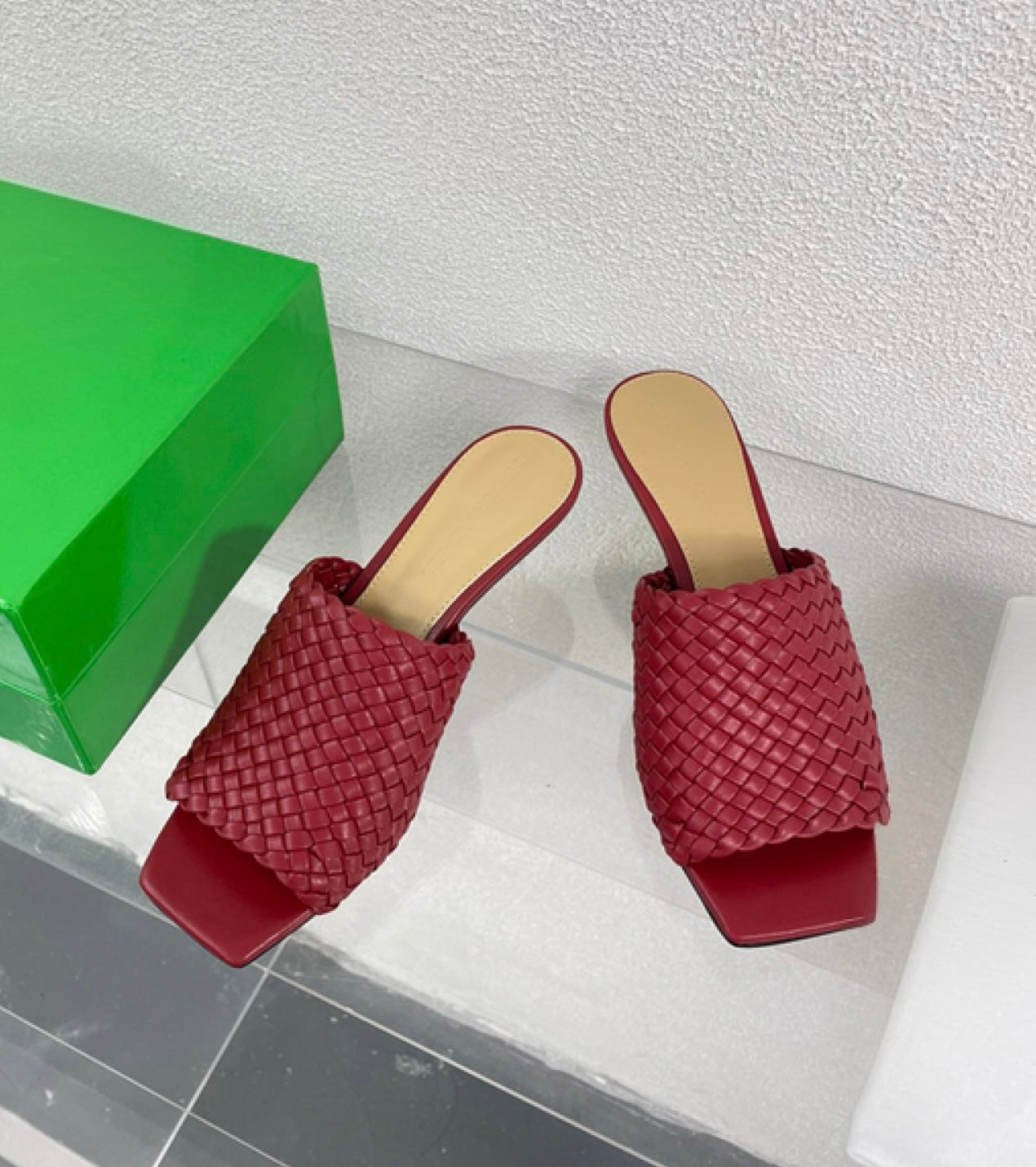 Knot Mule Mid Heel Sandal Shoes