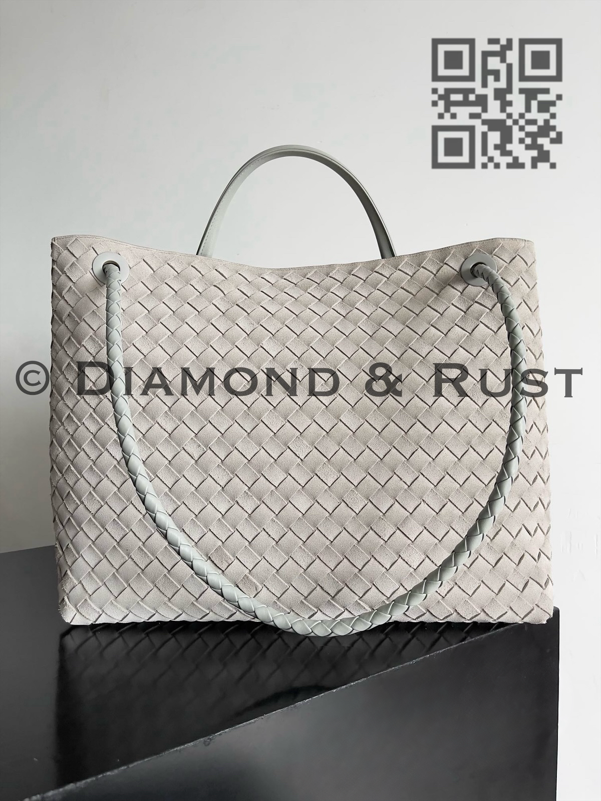 Large Andiamo Bag #9918 Silver Gray