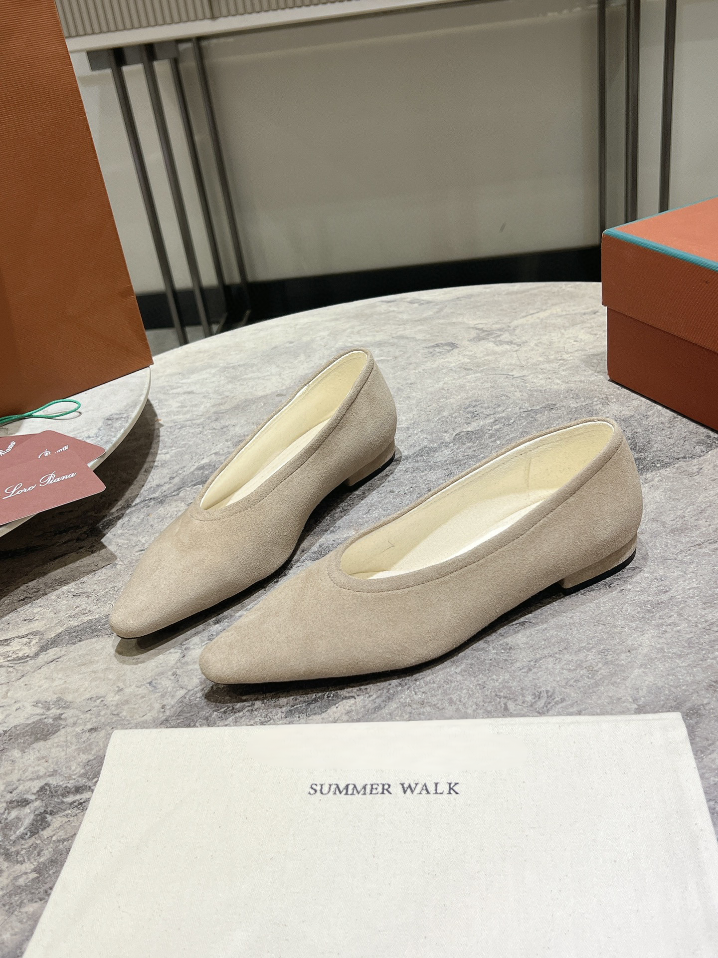 Ballet Flat Women Round Toe Chunky Heel