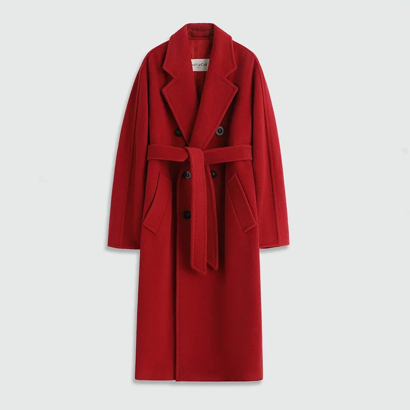 Suri Wool Long Coat #101801 Red