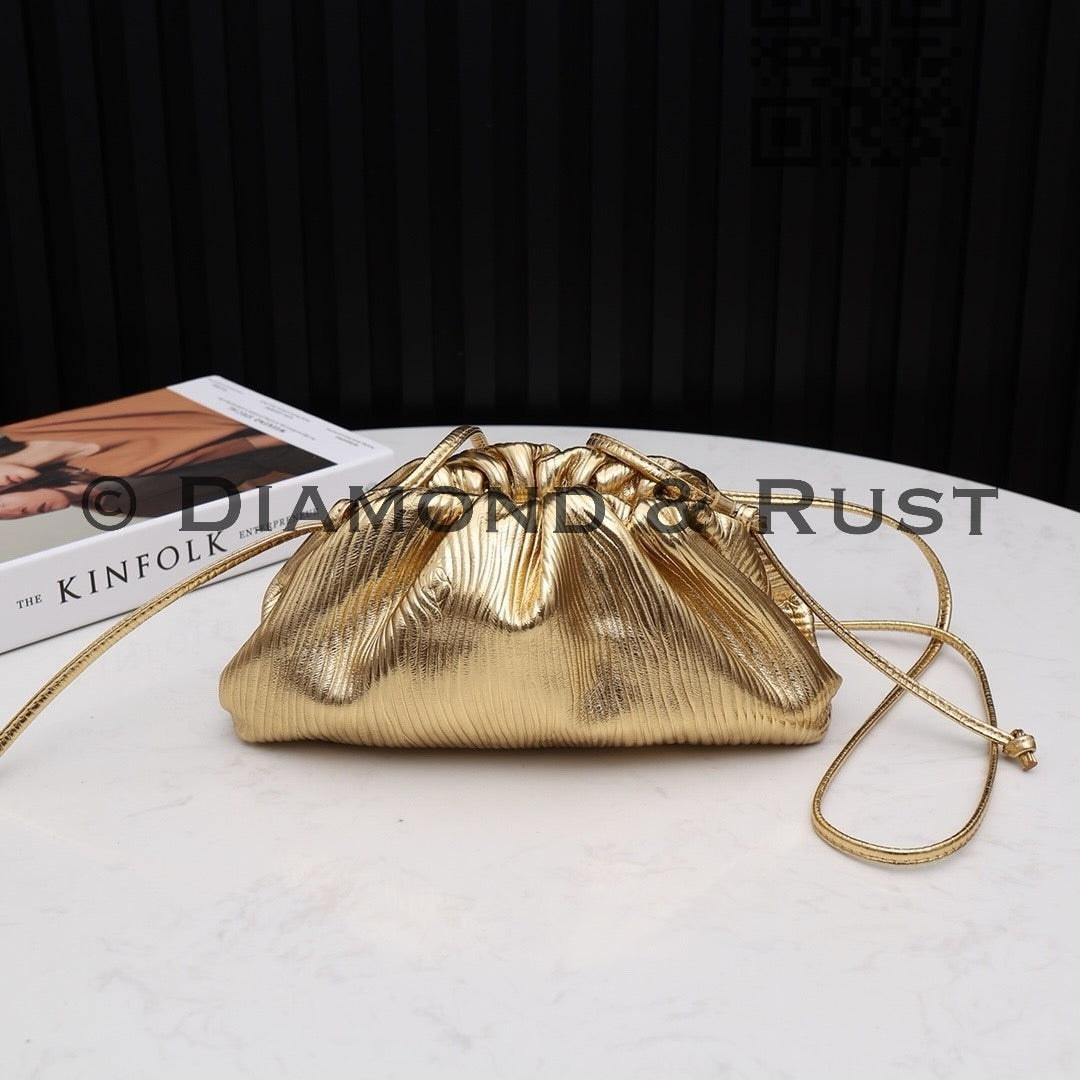 Mini Pouch Bag in Metallica #9032 Gold Line