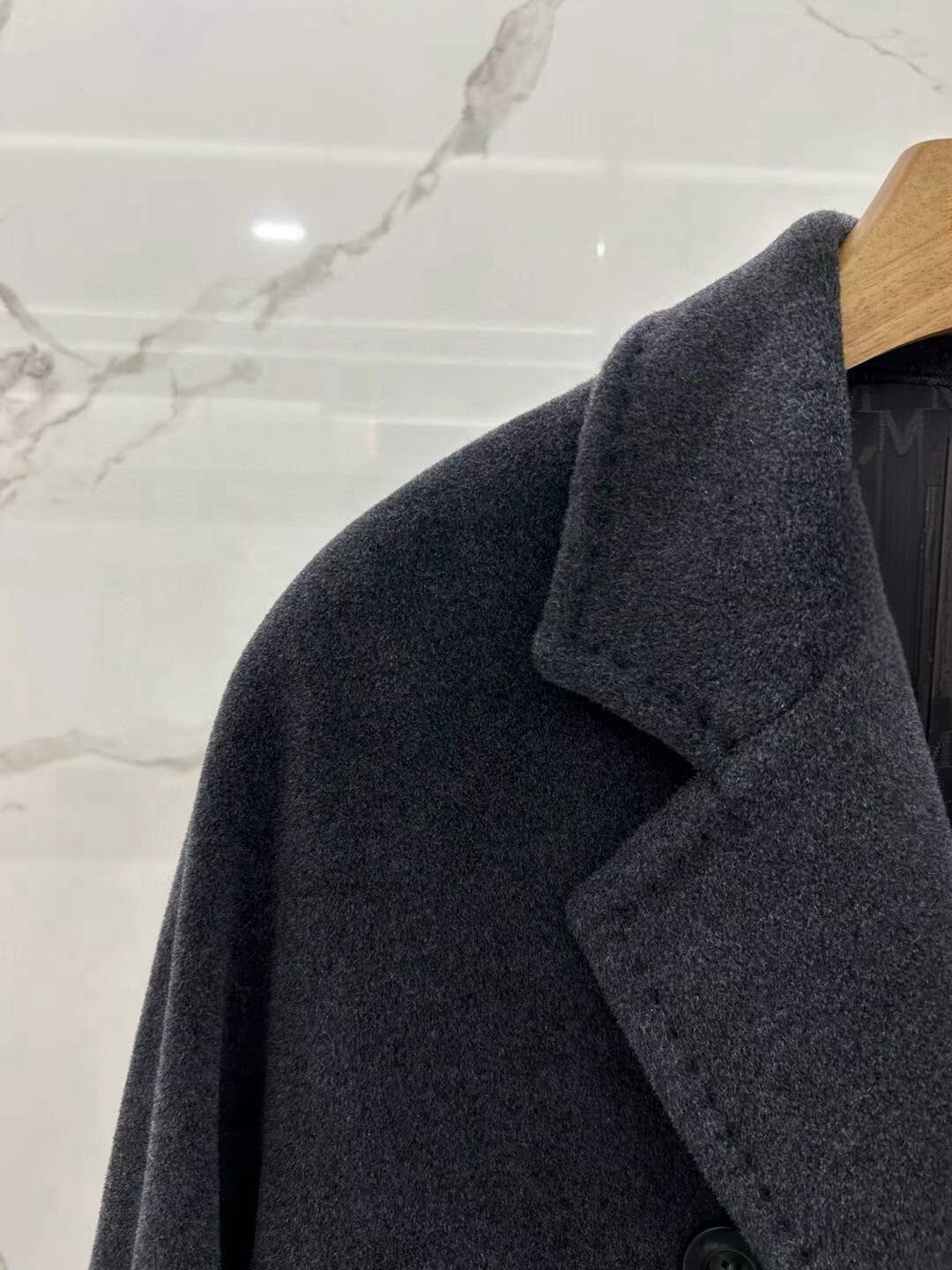 Suri Wool Long Coat #101801 Dark Gray