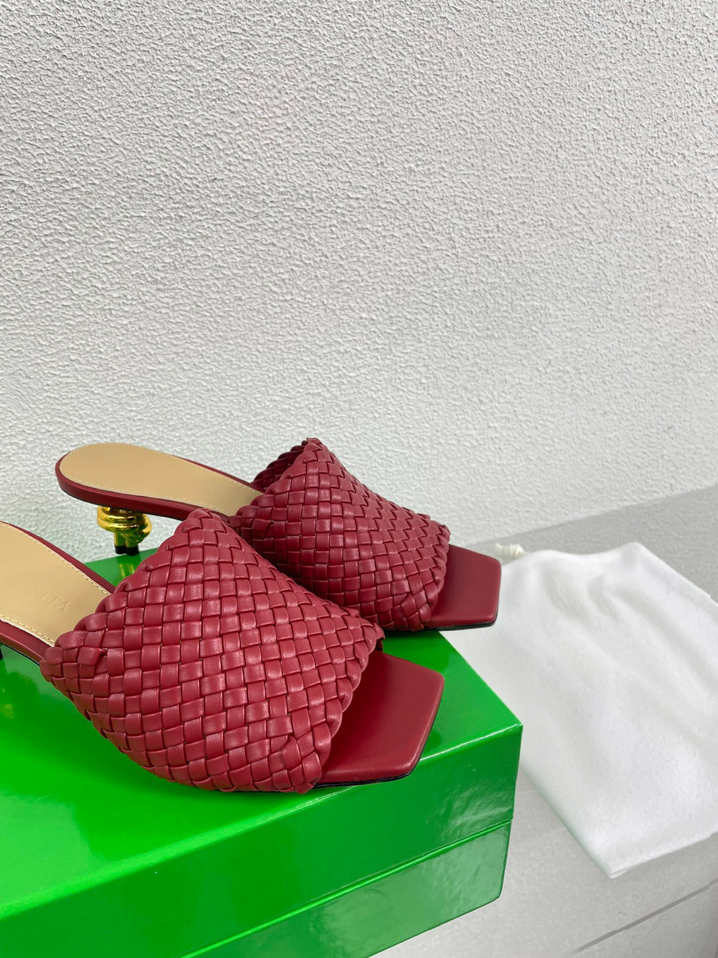 Knot Mule Mid Heel Sandal Shoes