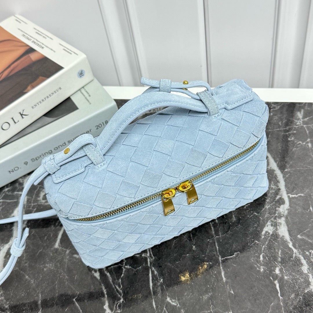 Vanity Crossbody Bag #2280 Icy Blue Suede