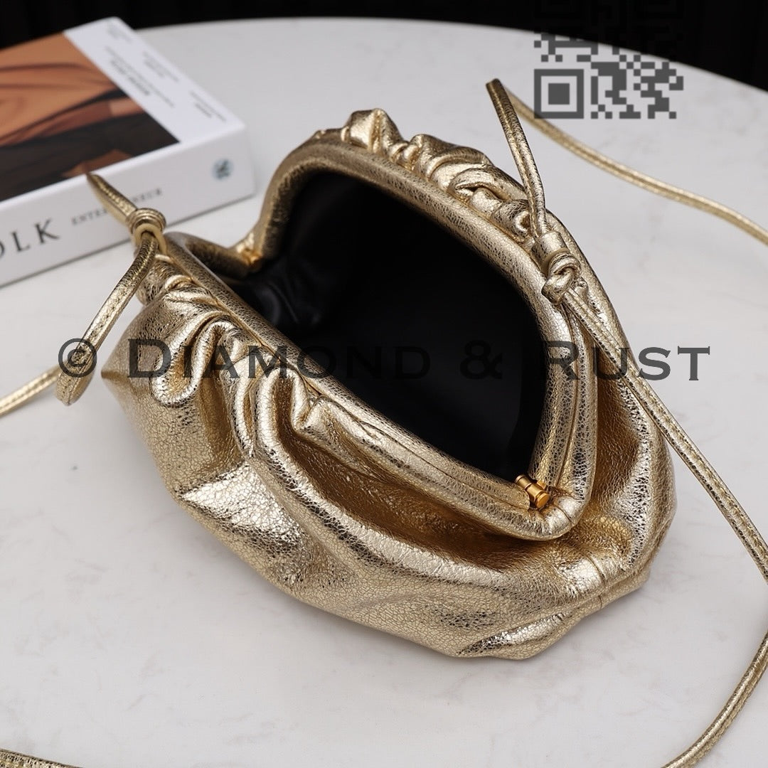 Mini Pouch Bag in Metallica #9032 Gold Distresses