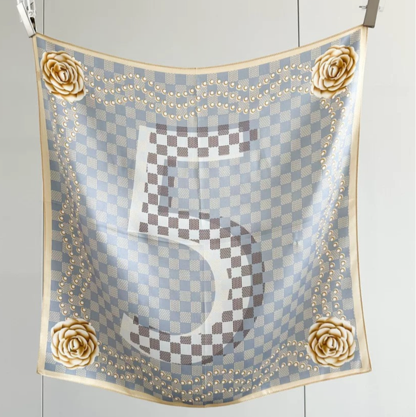 Pure-silk crêpe-de-chine double georgette scarf 100 % mulberry silk 70cm Square
