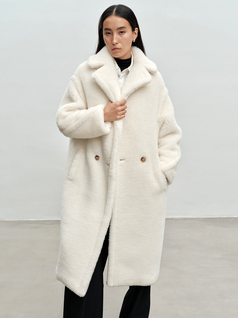 M House Teddy Coat Loose Fit Oversized Coat Honey