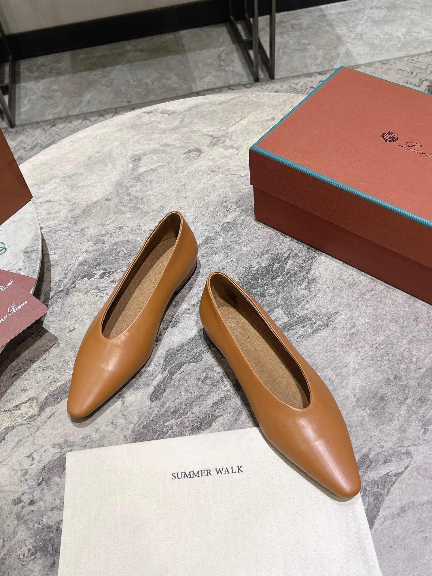 Ballet Flat Women Round Toe Chunky Heel