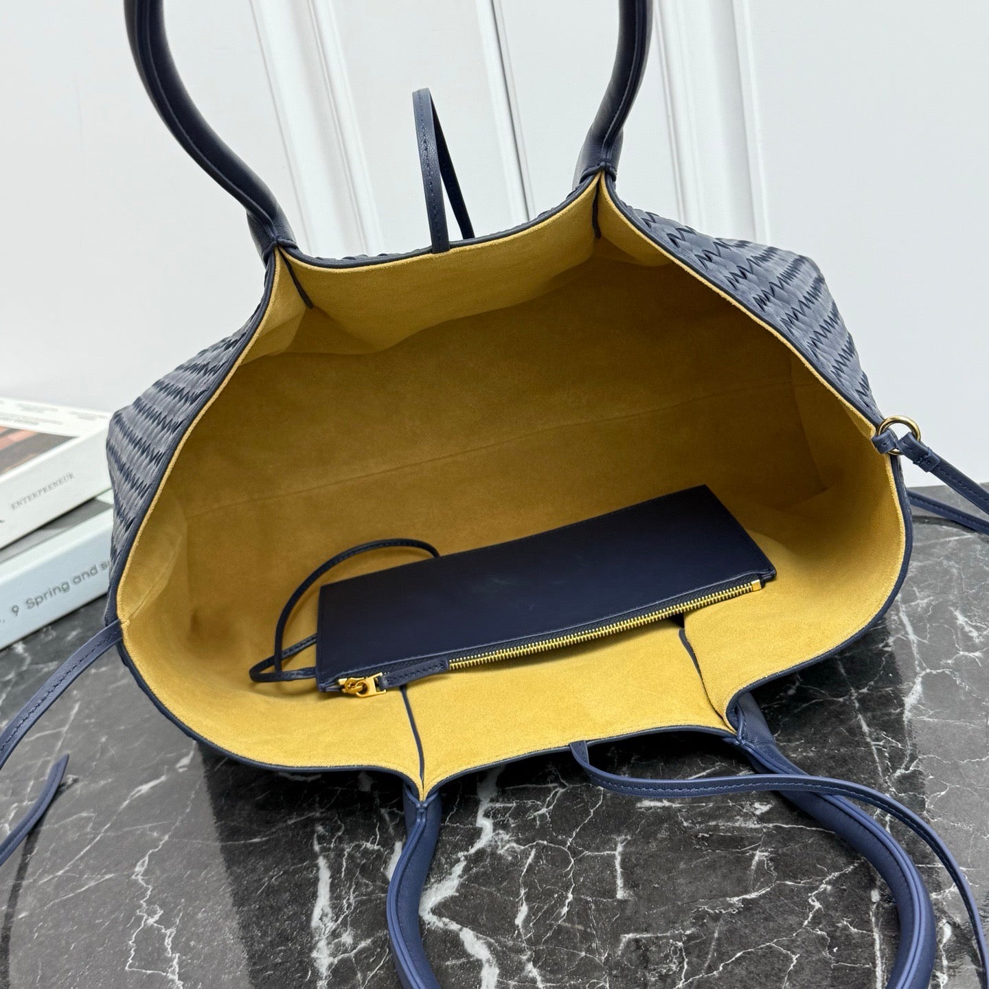 Large Pinacoteca Tote Bag #2281-1 Dual Color Navy