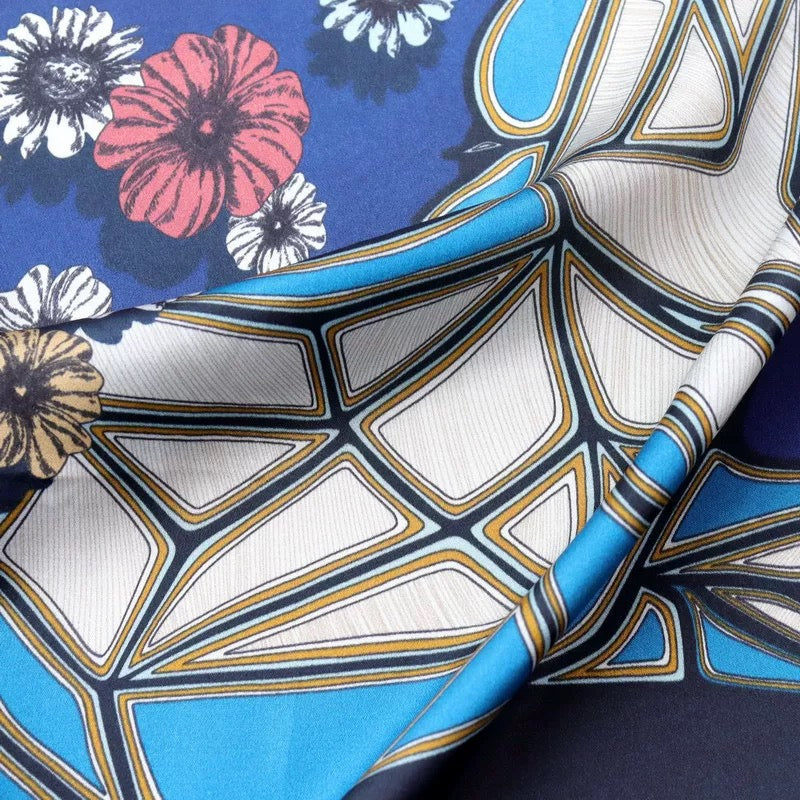 Pure-silk crêpe-de-Chine scarf 100 % mulberry silk 70cm Square