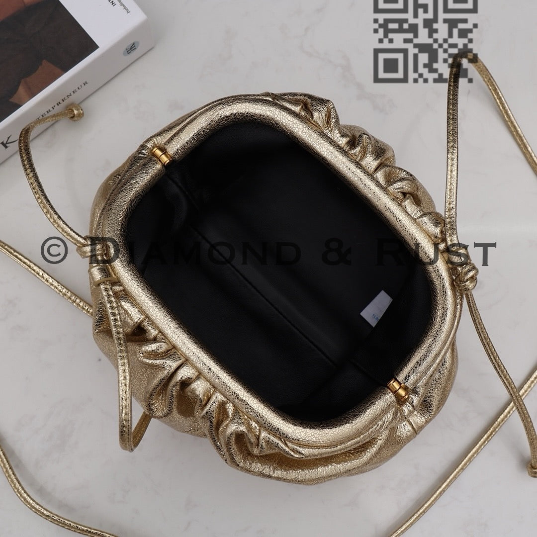 Mini Pouch Bag in Metallica #9032 Gold Distresses