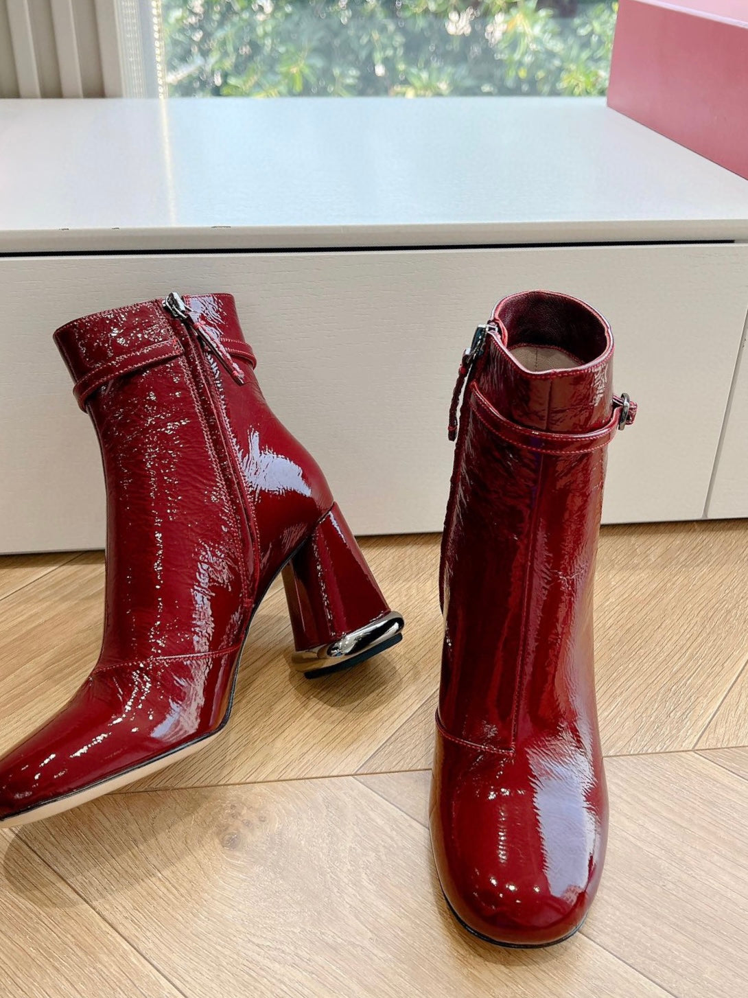 Round Toe Bootie in Patent Leather