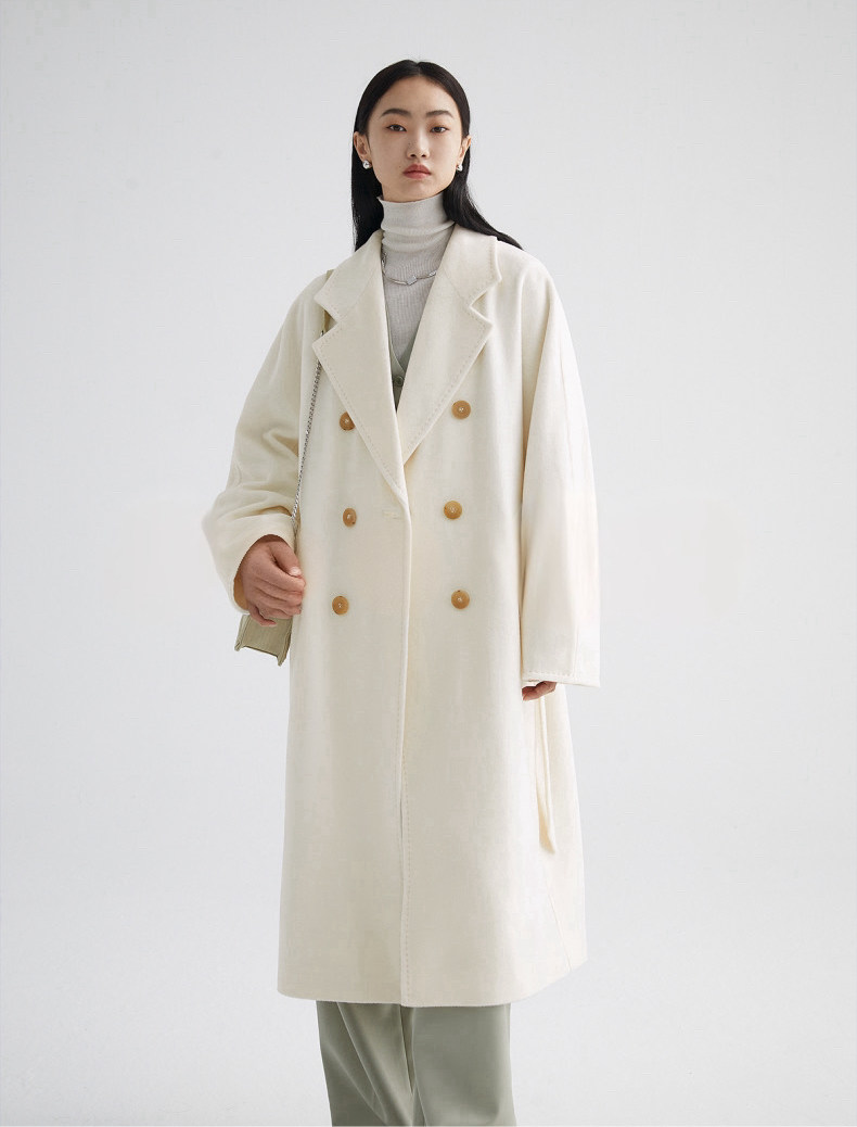 Suri Wool Long Coat #101801 Cream