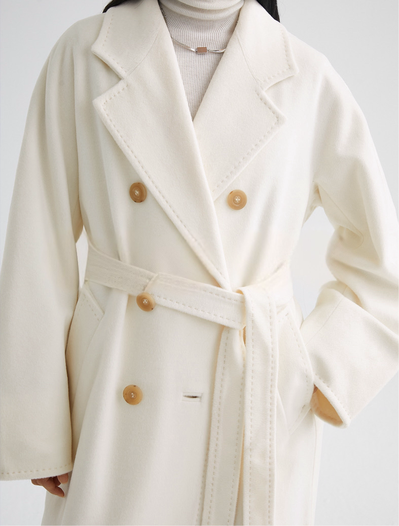 Suri Wool Long Coat #101801 Cream