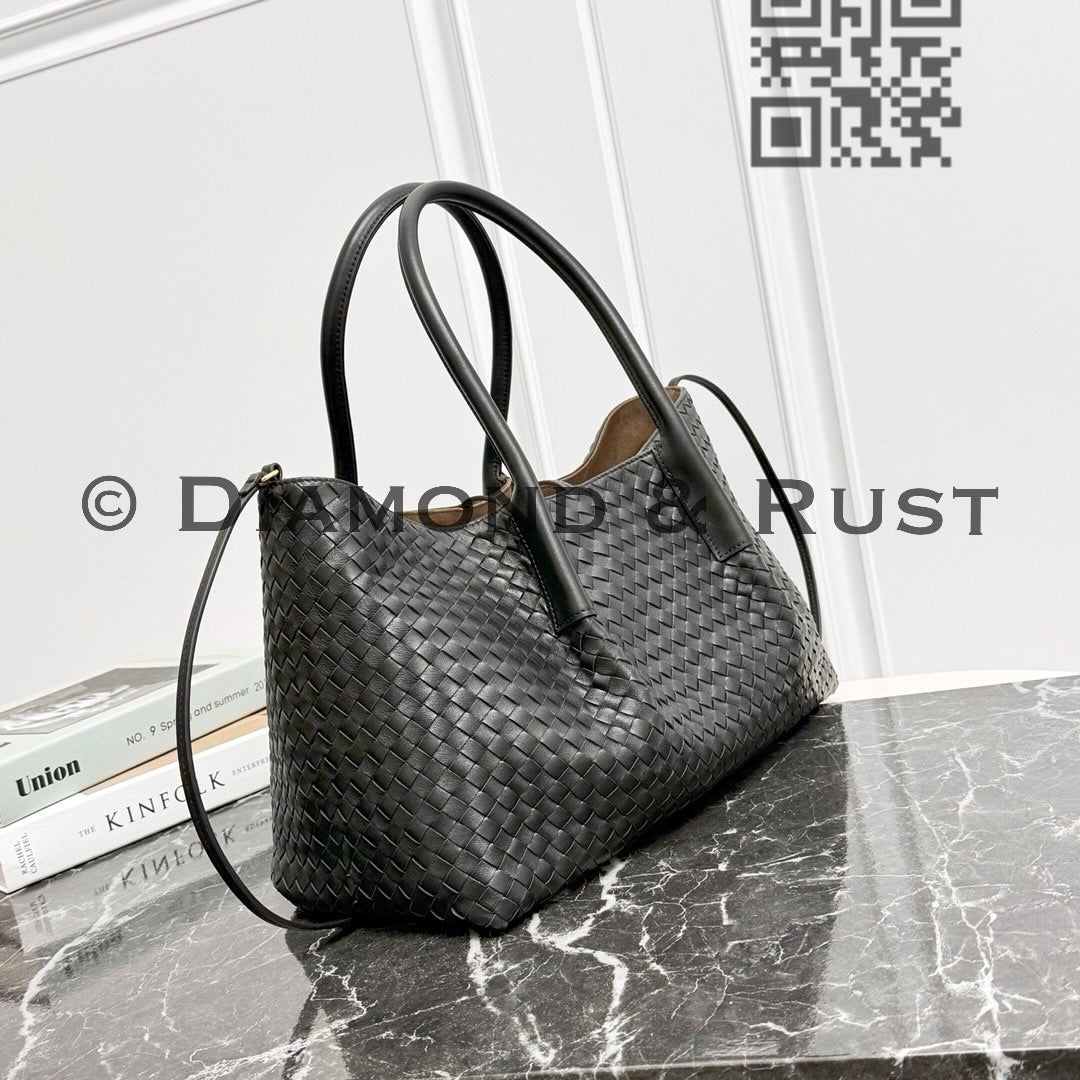 Large Pinacoteca Tote Bag #2281-1 Black/Brown