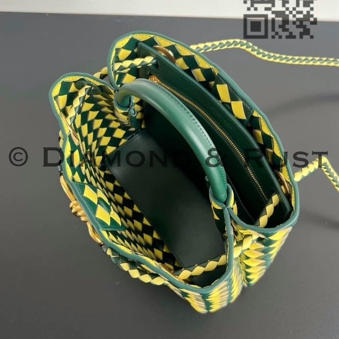 Small Andiamo Bag #2261 Two Tone Green/Yellow