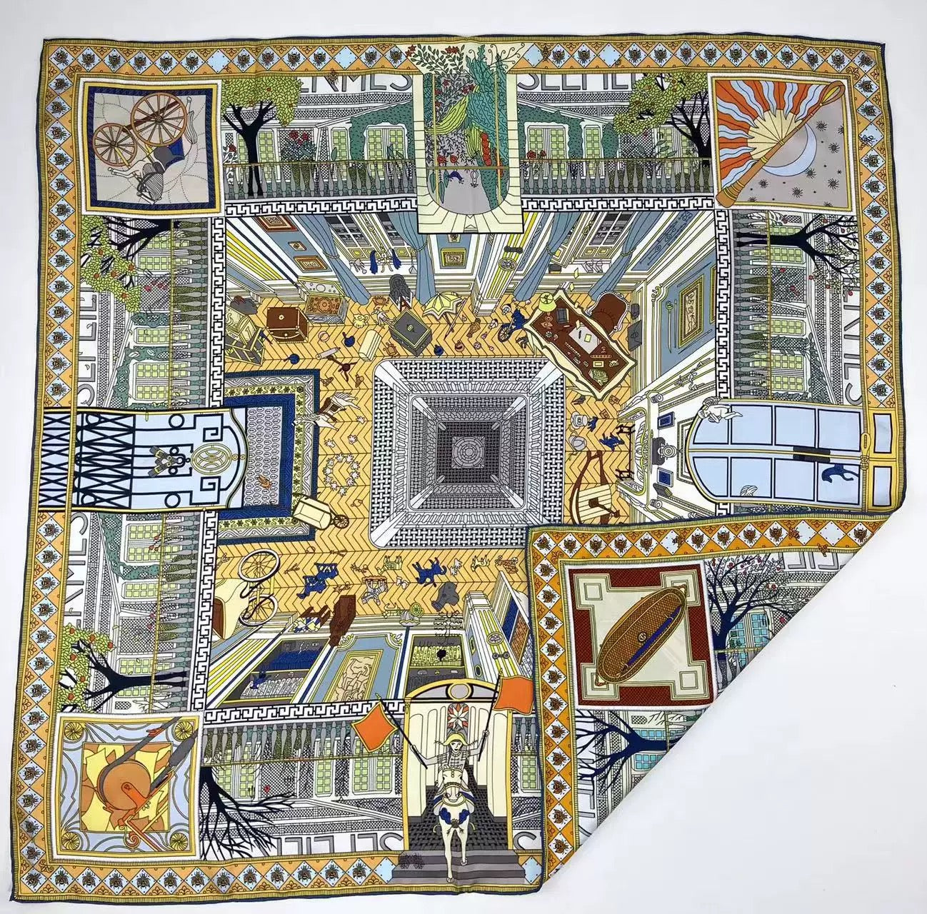Reversible Double-Sided 100% Mulberry Silk Twill Scarf 18 momme 90cm Squre