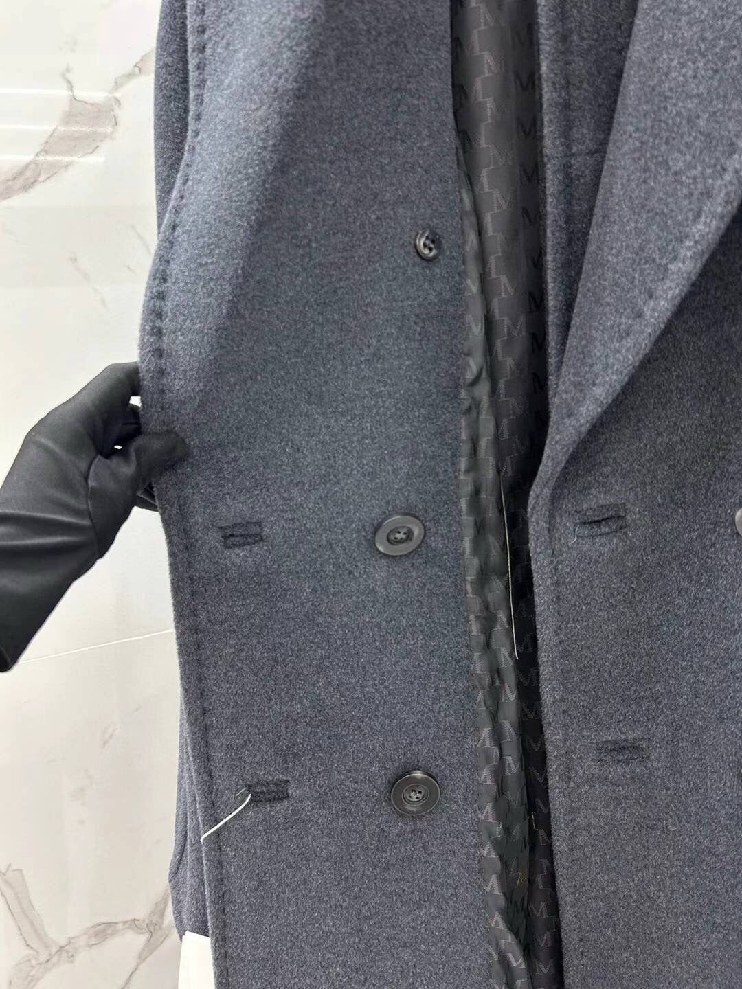 Suri Wool Long Coat #101801 Dark Gray