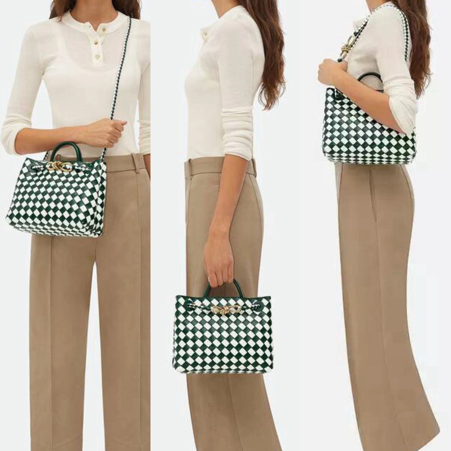 Small Andiamo Bag #2261 Two Tone Green/Icy Blue