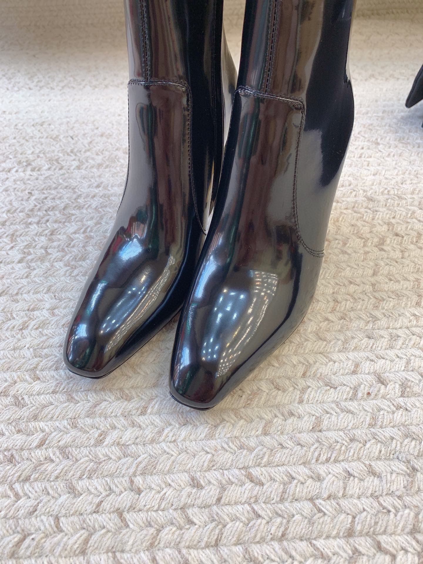 SS24 Metal Heel High Heel High Shine Boots