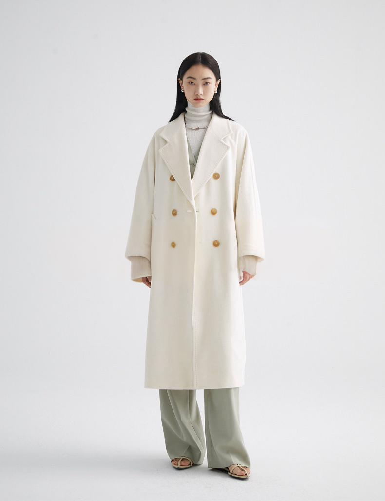 Suri Wool Long Coat #101801 Cream