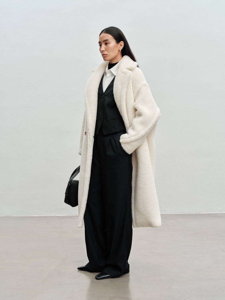 M House Teddy Coat Loose Fit Oversized Coat Honey