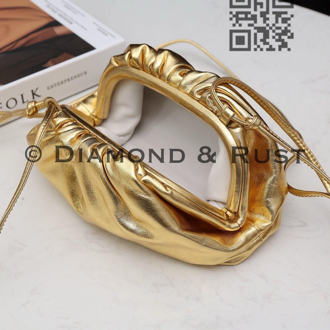 Mini Pouch Bag in Metallica #9032 Gold
