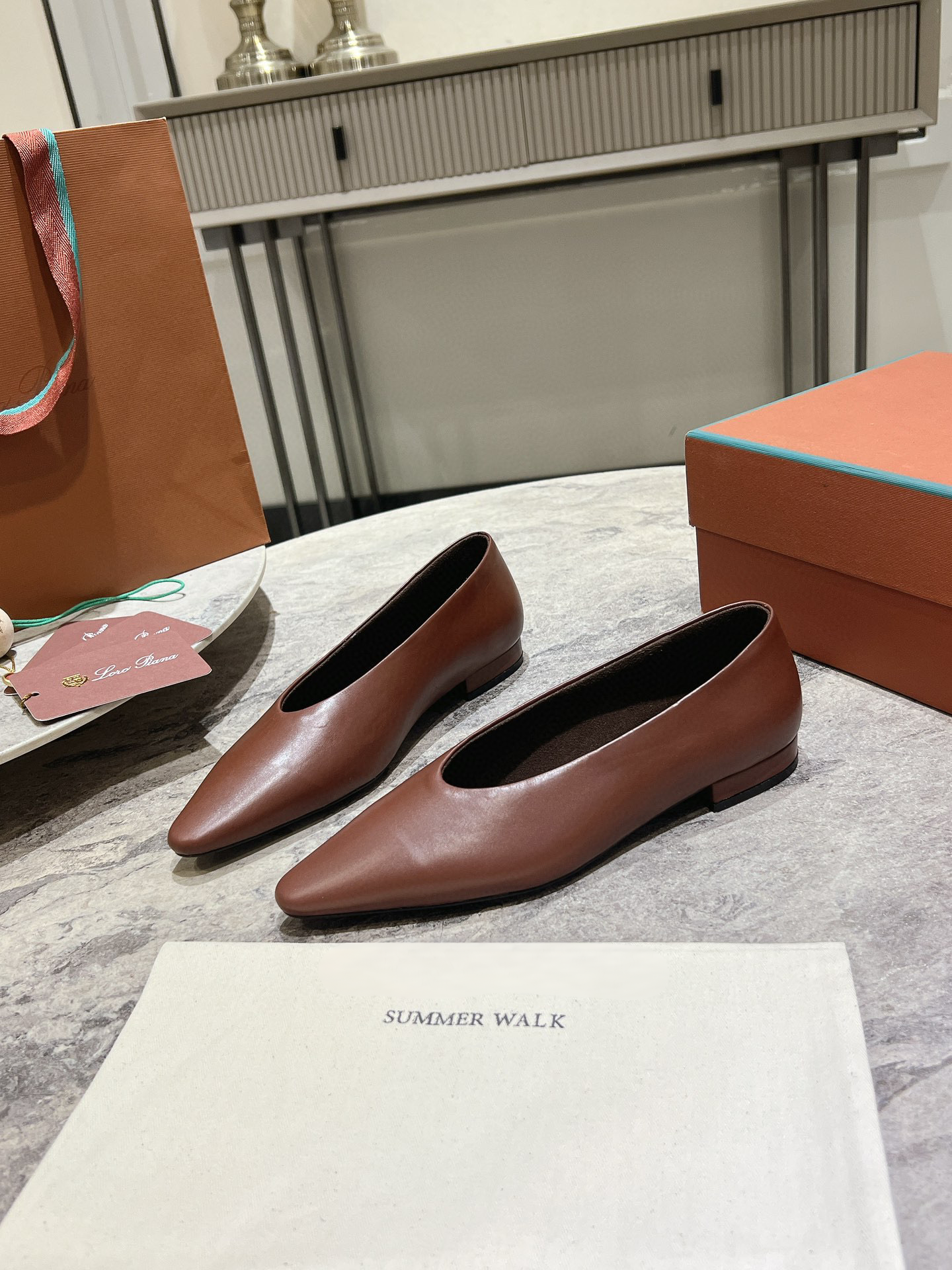 Ballet Flat Women Round Toe Chunky Heel