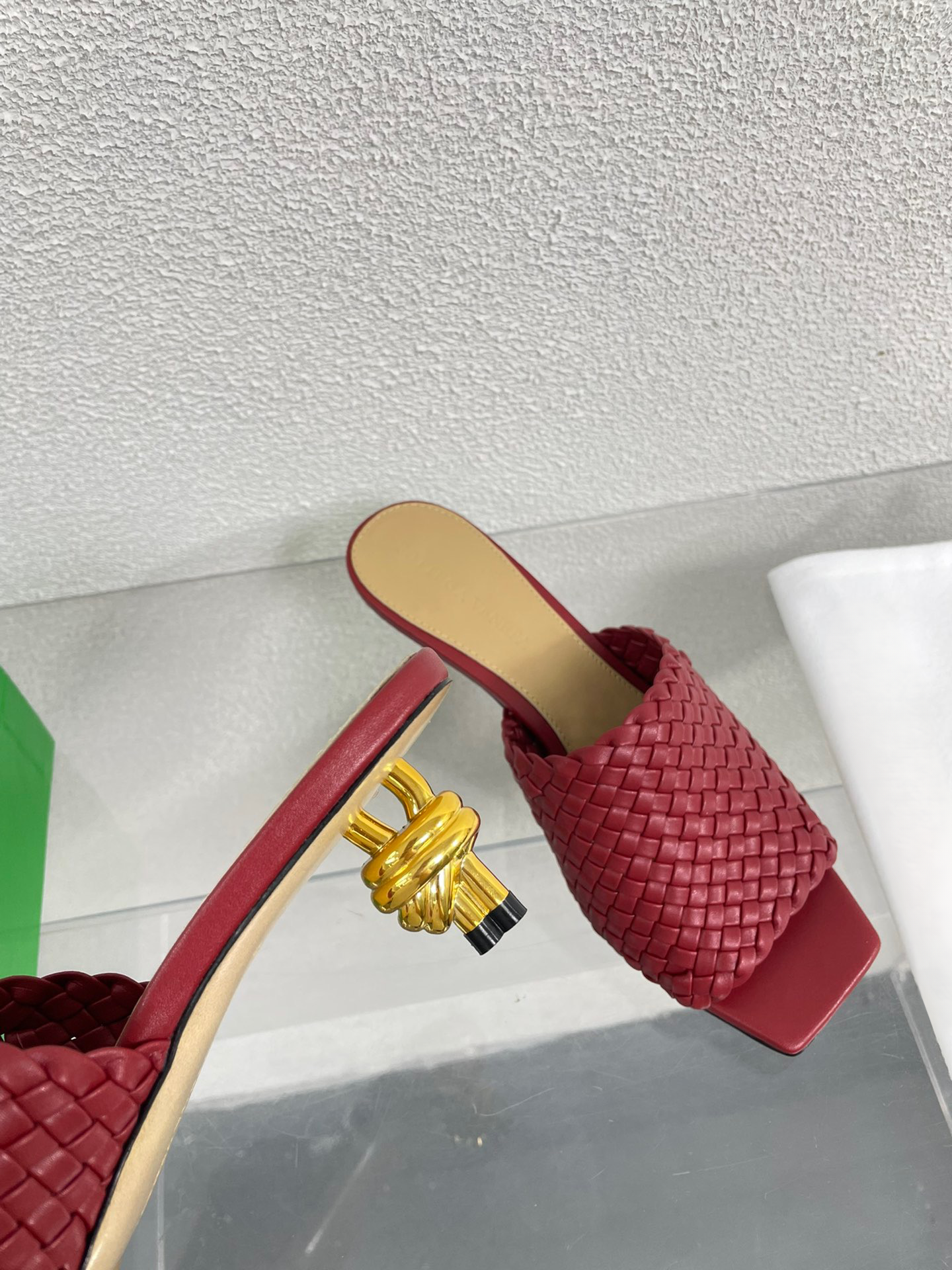 Knot Mule Mid Heel Sandal Shoes