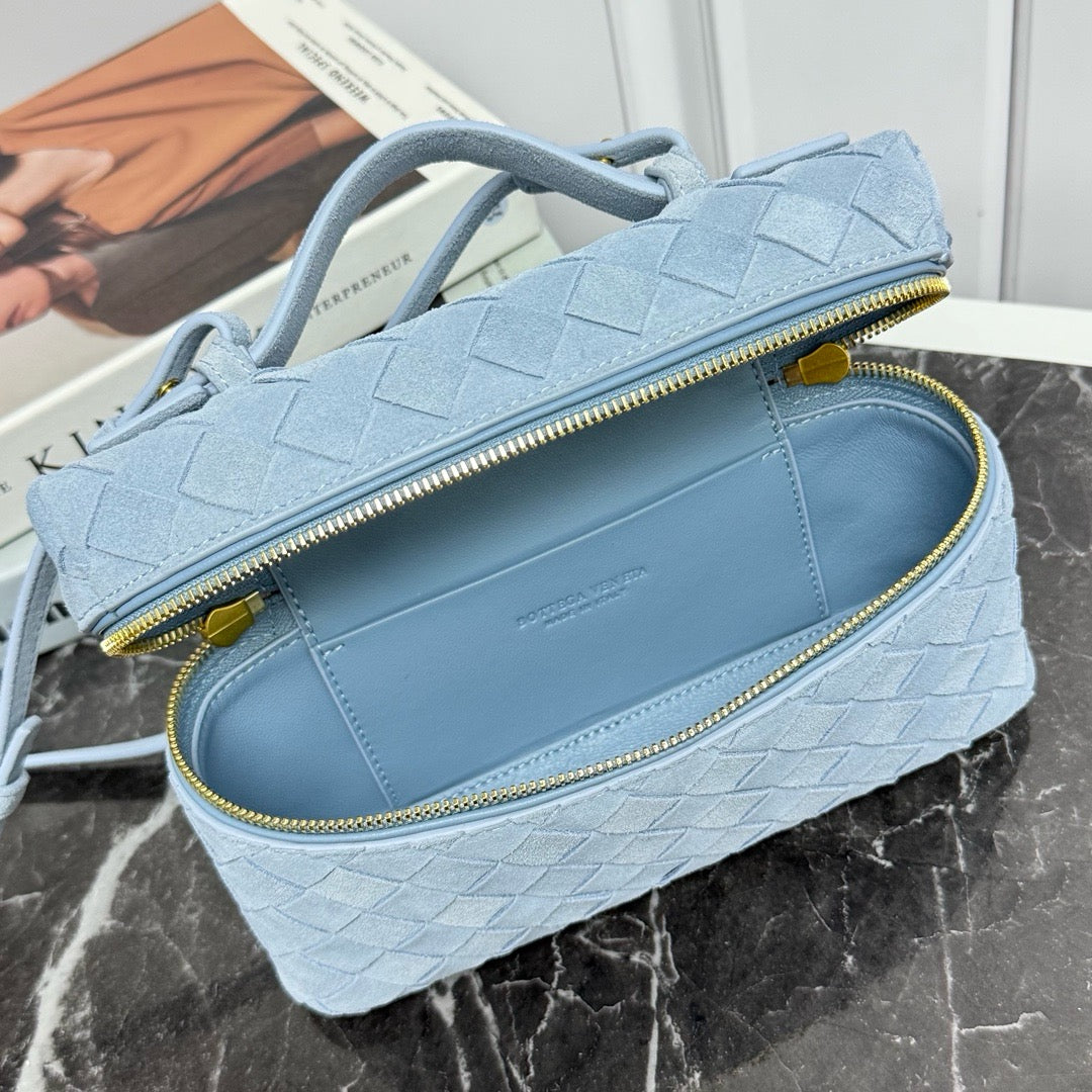 Vanity Crossbody Bag #2280 Icy Blue Suede